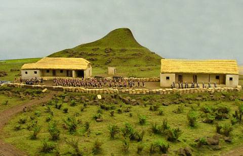Diorama del campo de batalla de Rorkes Drift.