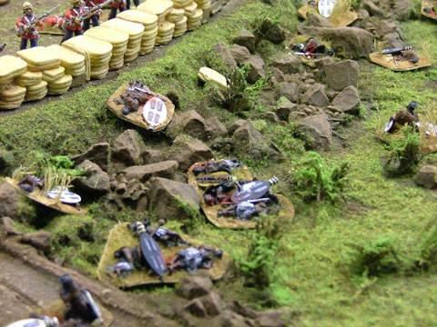 Diorama del campo de batalla de Rorkes Drift.