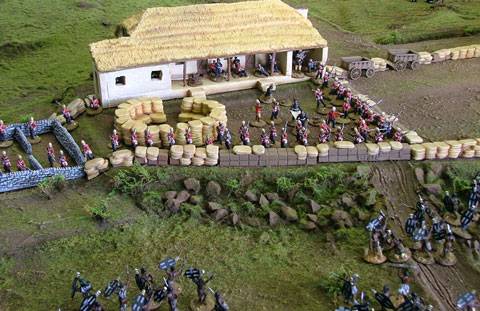 Diorama del campo de batalla de Rorkes Drift.