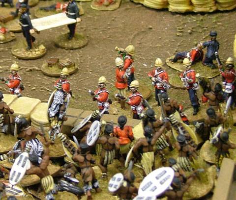 Diorama del campo de batalla de Rorkes Drift.