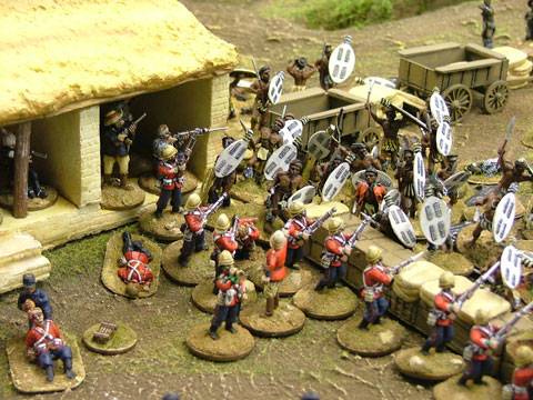Diorama del campo de batalla de Rorkes Drift.