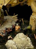 Acorazado de combate alem&aacute;n P.A. 58 Uber Krote armado con una 1.5cm MG Heavy Machine Gun. 