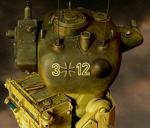 Acorazado de combate alem&aacute;n P.A. 58 Uber Krote armado con una 1.5cm MG Heavy Machine Gun. 