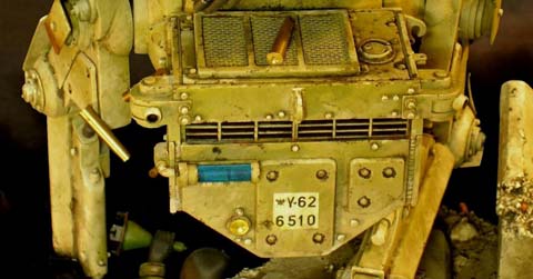 Acorazado de combate alem&aacute;n P.A. 58 Uber Krote armado con una 1.5cm MG Heavy Machine Gun. 