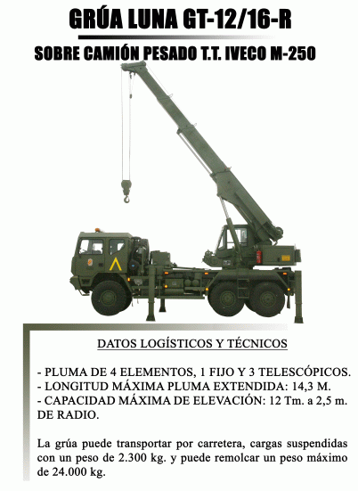 GRUA LUNA GT-12/16-R SOBRE CAMION PESADO T.T. IVECO M-250 