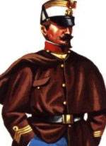L&aacute;minas individuales de Uniformes Militares Espa&ntilde;oles fechados entre 1835 y 1872.