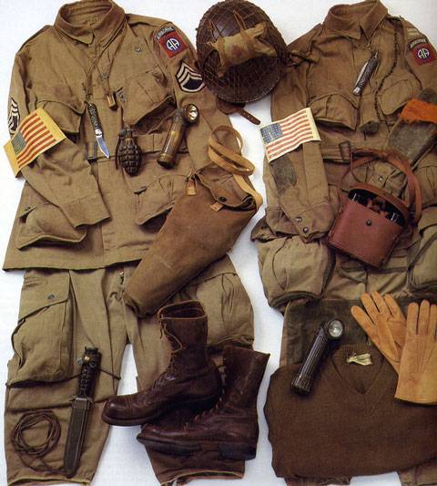 Uniformes utilizados por las Tropas Norteamericanas durante las 2&ordf; Guerra Mundial.