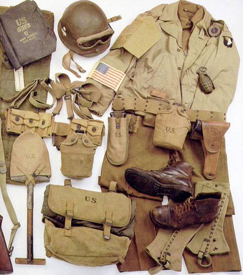 Uniformes utilizados por las Tropas Norteamericanas durante las 2&ordf; Guerra Mundial.