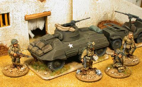 Figuras y veh&iacute;culos americanos de la segunda guerra mundial a escala 28 mm