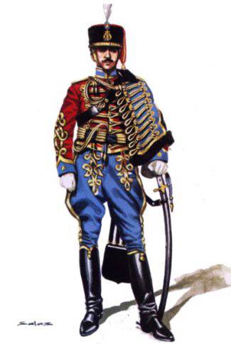 COMANDANTE DE HUSARES DE PAVIA, UNIFORME DE GALA - 1915
