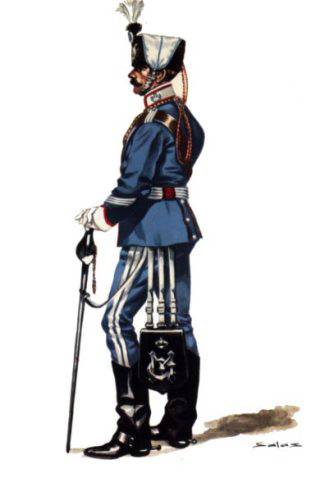 SUBOFICIAL DE CAZADORES DE MARIA CRISTINA UNIFORME DE GALA - 1918