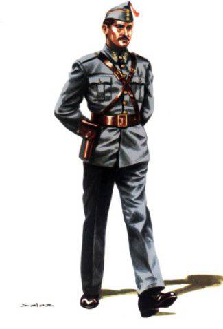 OFICIAL DE INFANTERIA DE MARINA, UNIFORME  DE MANIOBRAS - 1938