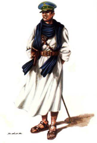 TROPAS NOMADAS DEL SAHARA, OFICIAL TRAJE DE MARCHA - 1940