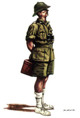 BRIGADA OBRERA Y TOPOGRAFICA, SERVICIO EN GUINEA, SUBOFICIAL UNIFORME SERVICIO DE CAMPO - 1950
