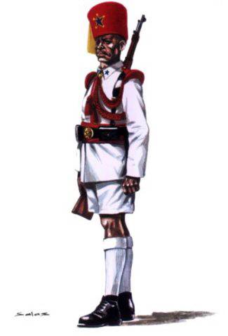 SOLDADO DE LA GUARDIA COLONIAL EN GUINEA, GRAN GALA - 1950