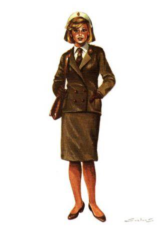 DAMAS AUXILIARES SANIDAD MILITAR, UNIFORME DE PASEO - 1976