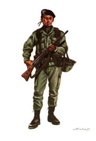 FUERZAS PARACAIDISTAS DEL EJERCITO DE TIERRA, UNIFORME DE CAMPA&Ntilde;A - 1976