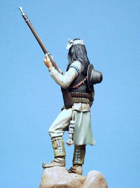 Figura del Jefe apache Valerio en el a&ntilde;o 1880 de la casa de miniaturas PiliPili a escala de 120 mm