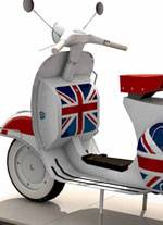Recortable de Papel de la Vespa 150 Scooter