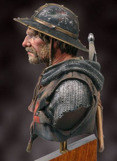 Busto de un Soldado Templario de la Casa de miniaturas, Andrea Miniaturas 