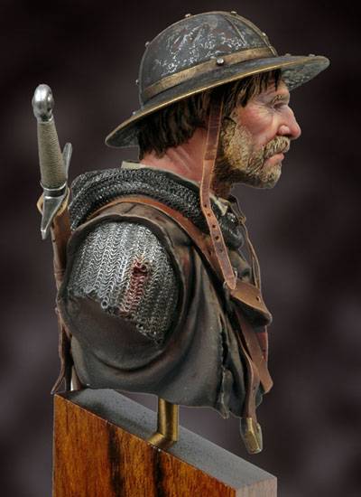 Busto de un Soldado Templario de la Casa de miniaturas, Andrea Miniaturas 