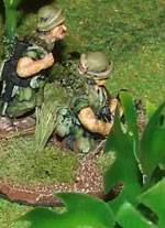 Tablero de juego para wargames gigante, recreando el paisaje tipico de las selvas y rios de vietnam.