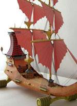 Los recortables de papel o cartulina del Barco fantastico llamado el Viajero