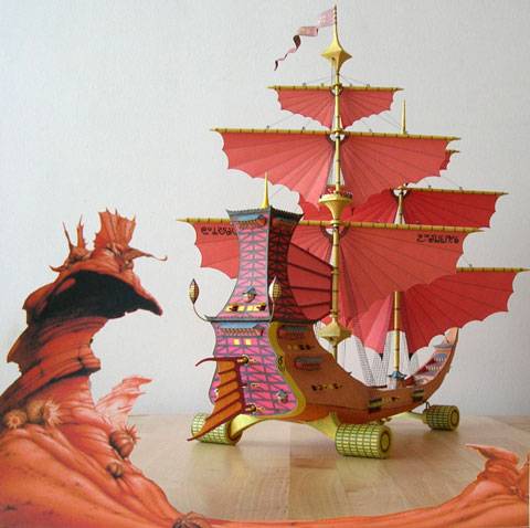 Los recortables de papel o cartulina del Barco fantastico llamado el Viajero