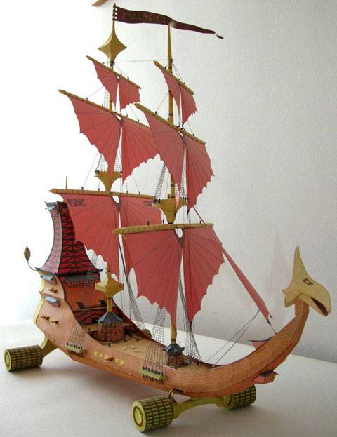Los recortables de papel o cartulina del Barco fantastico llamado el Viajero