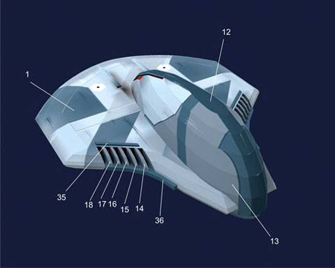 Recortable de Papel de la Nave Vulture Droid de Star Wars