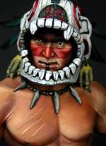 Busto de un Guerrero Azteca. 