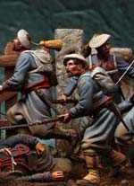 Diorama - Zuavos Carlistas en Alpens