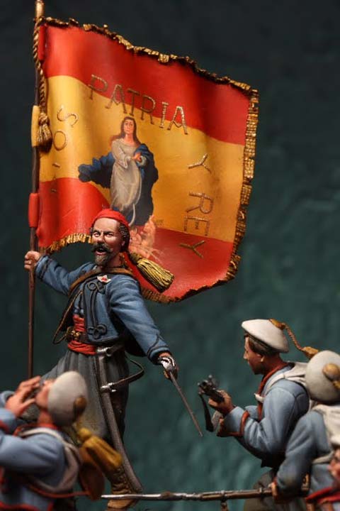 Diorama - Zuavos Carlistas en Alpens