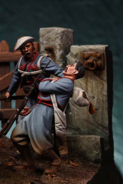 Diorama - Zuavos Carlistas en Alpens